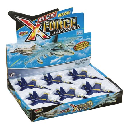 Toysmith Angel Jet Toy Die Cast Metal Blue 4861